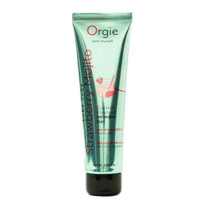 Water-based intimate gel with flavour and scent of Strawberry Mojito cocktail