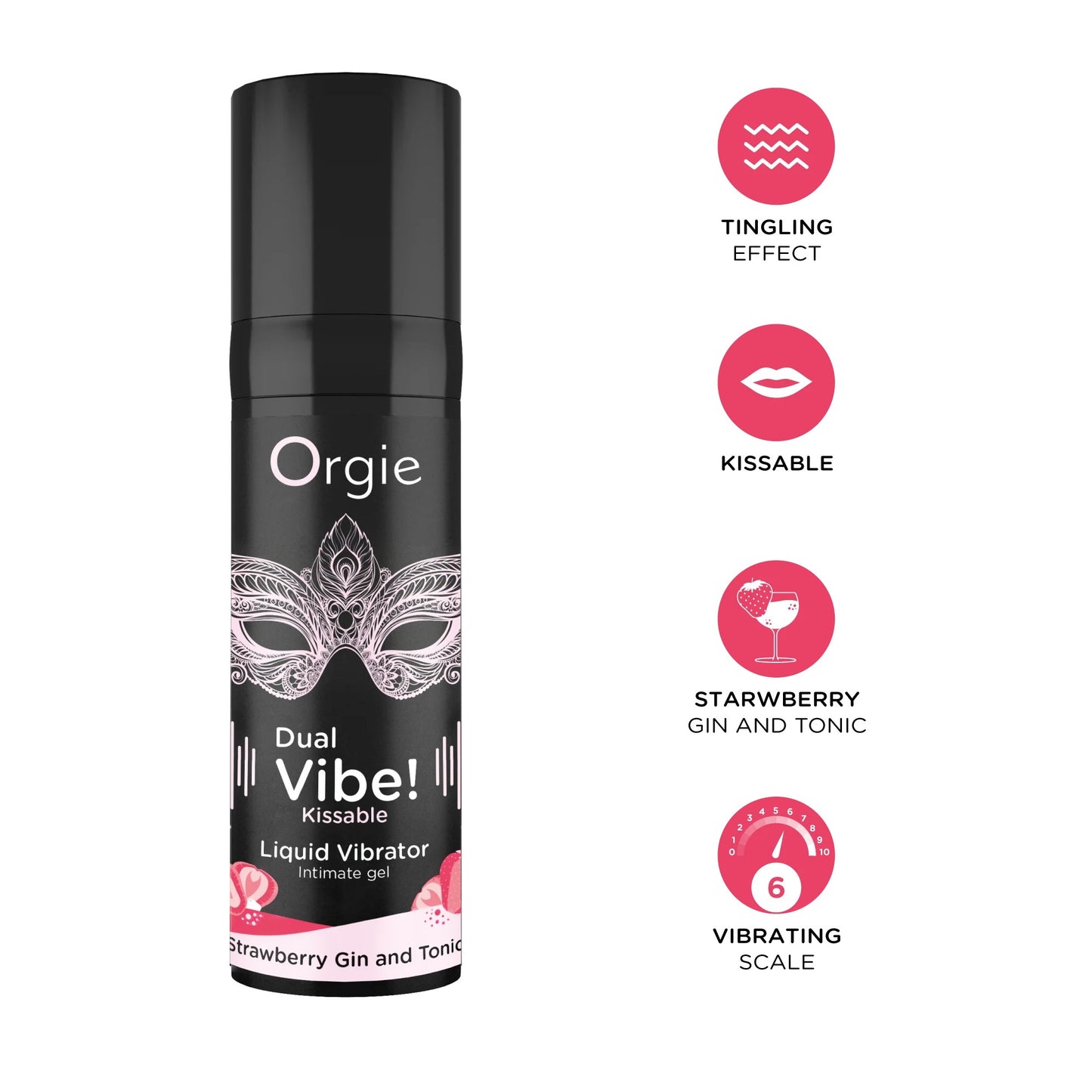 Experience the power of Orgie Vibe! Bullet, a vibration kit that combines the tingling effects of Dual Vibe! Kissable Liquid 