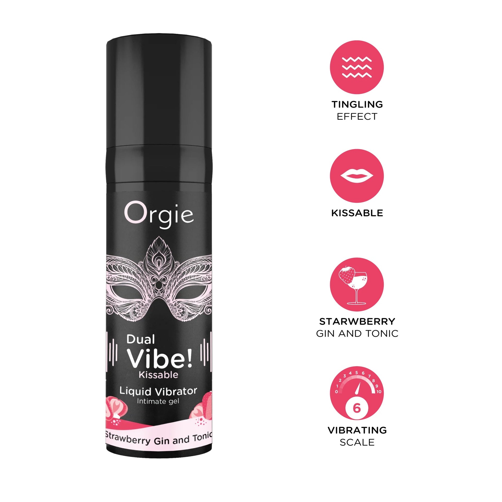 Experience the power of Orgie Vibe! Bullet, a vibration kit that combines the tingling effects of Dual Vibe! Kissable Liquid 