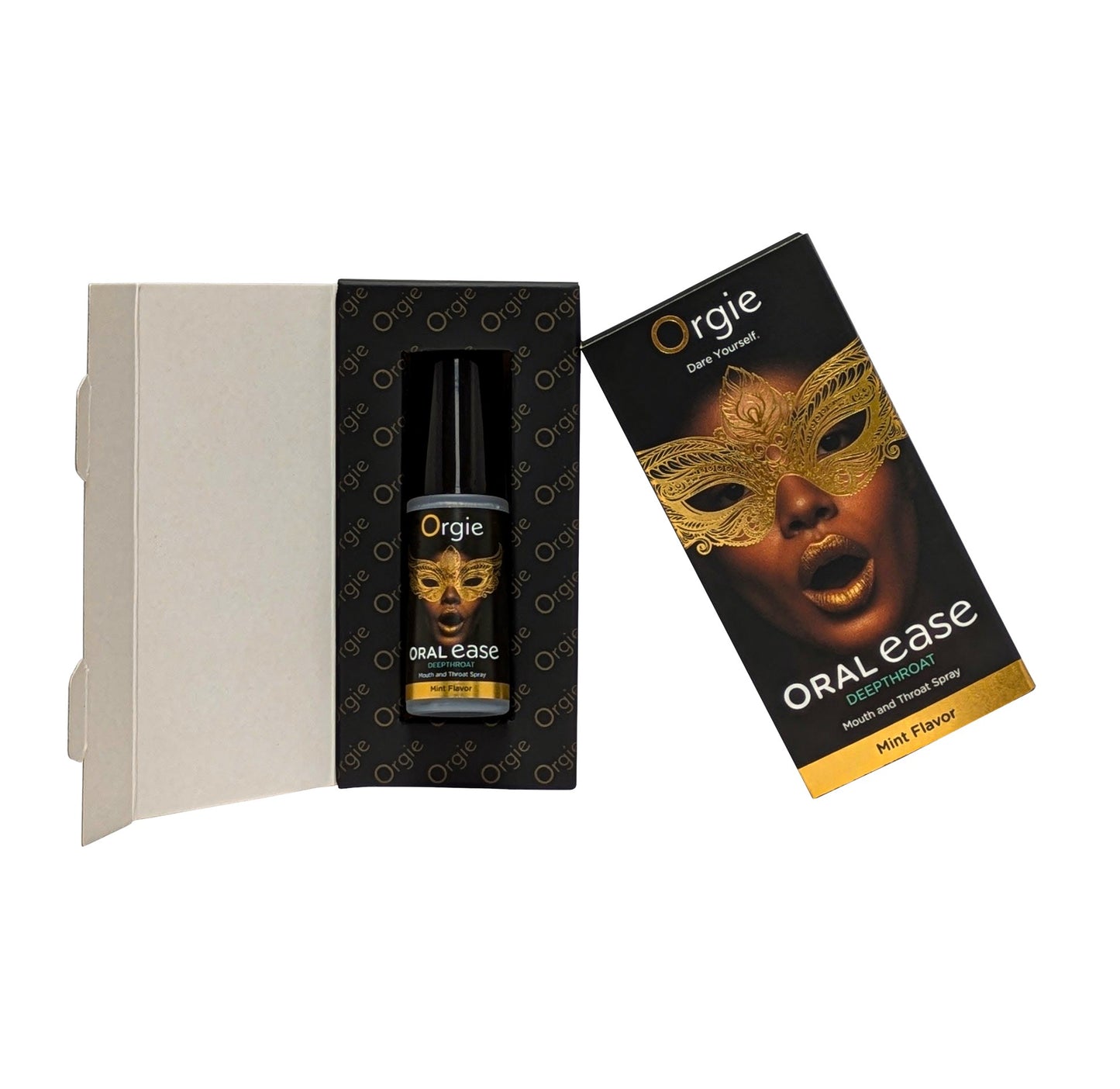 Oral Ease – Mouth and throat spray, developed to improve the oral sex experience, especially during deep throat practices, pr