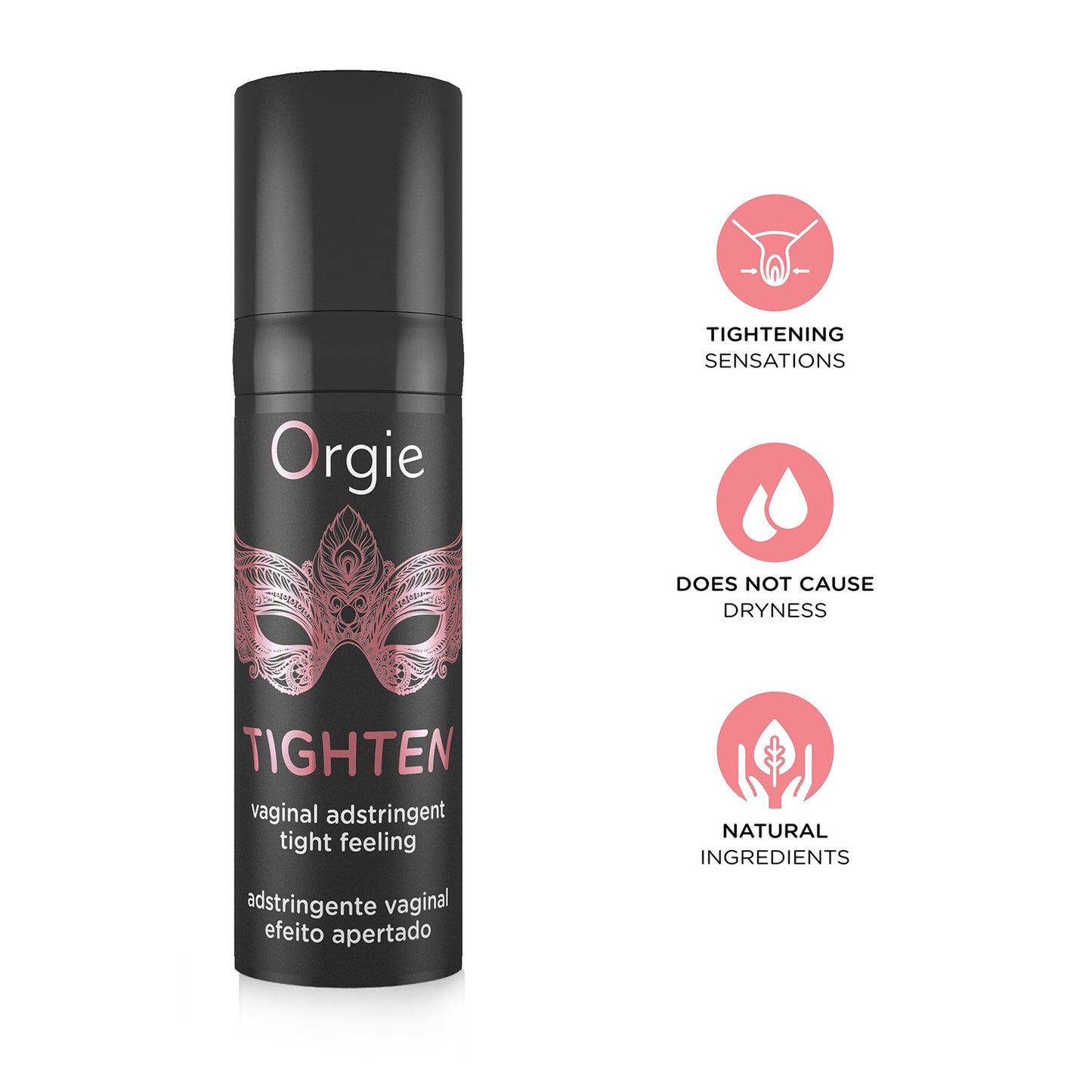 Tighten is an intimate gel enriched with extracts of Chamomile and Lavandula