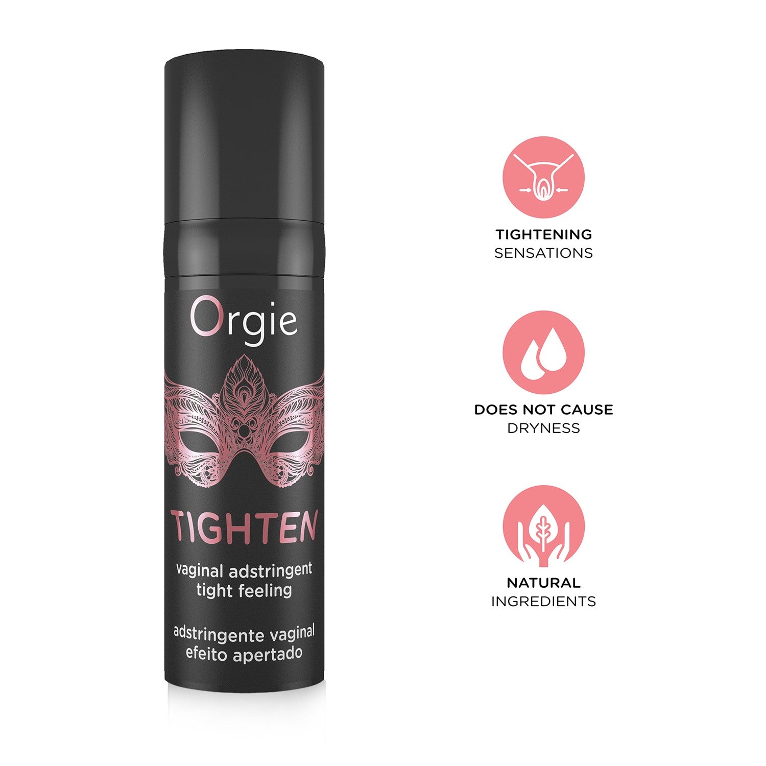 Tighten is an intimate gel enriched with extracts of Chamomile and Lavandula