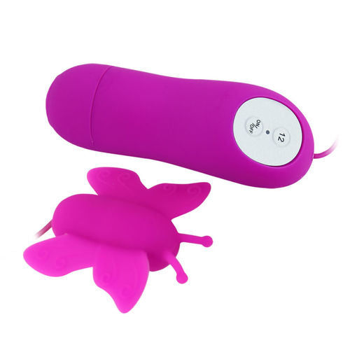 BAILE- CLIT STIMULATOR TORIS BUTTERFLY LOVE EGGS 12 SPEEDS LILAC REMOTE CONTROL