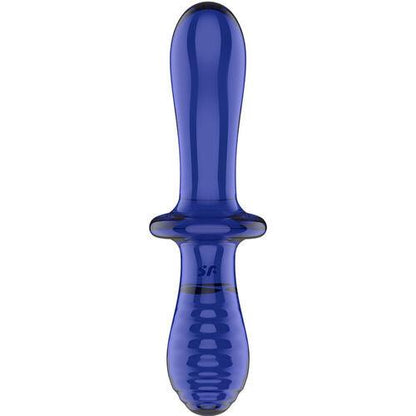 SATISFYER - DOUBLE CRYSTAL DILDO BLUE