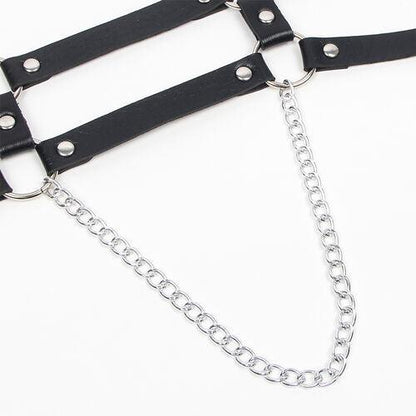 SUBBLIME - HARNESS WITH STRAPS AND CHAINDETAILS ONE SIZE