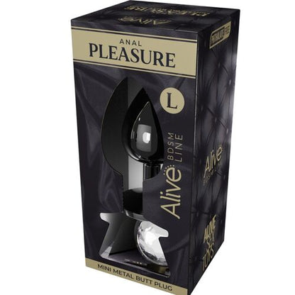 ALIVE - ANAL PLEASURE MINI PLUG METAL WHITE SIZE L