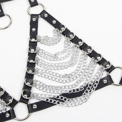 SUBBLIME - CHEST HARNESS WITH BIG RING CHAINS ONE SIZE