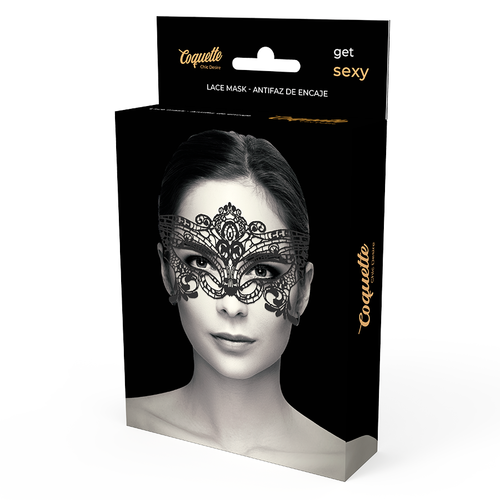 COQUETTE CHIC DESIRE - WIDE BLACK LACE MASK