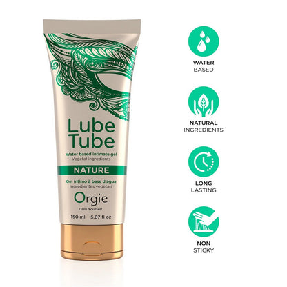 Lube Tube Nature is a water-based intimate gel formulated with natural and vegetal-based active ingredients