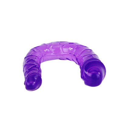 DOUBLE DILDO IN LILAC FLEXIBLE JELLY