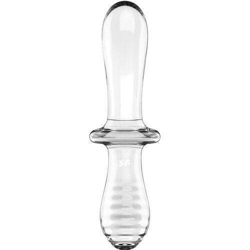 SATISFYER - DOUBLE CRYSTAL DILDO TRANSPARENT