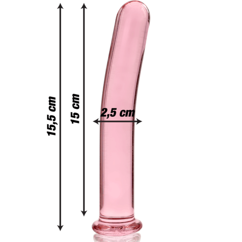 NEBULA SERIES BY IBIZA - MODEL 9 DILDO BOROSILICATE GLASS 15.5 X 2.5 CM PINK