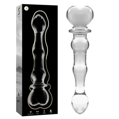 NEBULA SERIES BY IBIZA - MODEL 21 DILDO BOROSILICATE GLASS 20.5 X 3.5 CM CLEAR