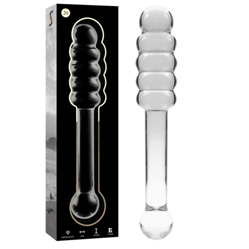 NEBULA SERIES BY IBIZA - MODEL 20 DILDO BOROSILICATE GLASS 20.5 X 3 CM CLEAR