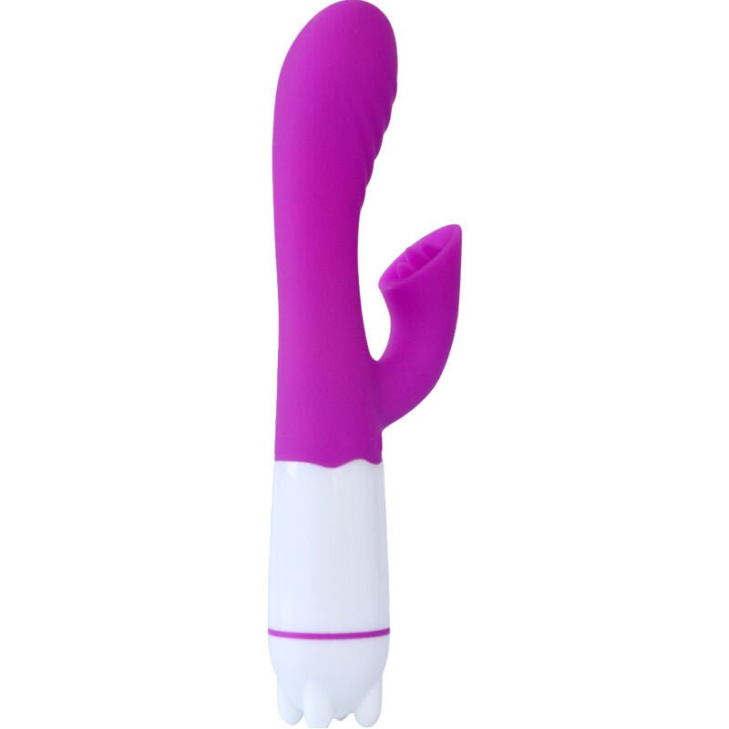 ARMONY - VIBRADOR E ESTIMULADOR HAPPY COM LÍNGUA RECARREGÁVEL VIOLETA - Infernum Store