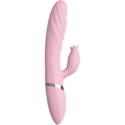 ARMONY - VIBRADOR E THRUSTING COM LÍNGUA DE EFEITO DE CALOR ROSA - Infernum Store