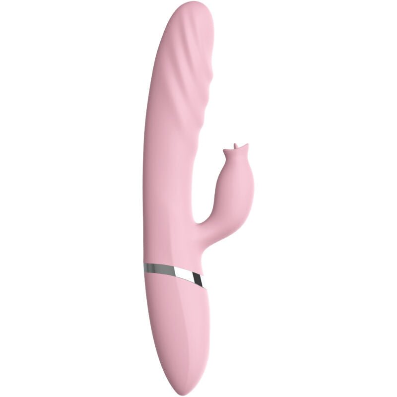 ARMONY - VIBRADOR E THRUSTING COM LÍNGUA DE EFEITO DE CALOR ROSA - Infernum Store