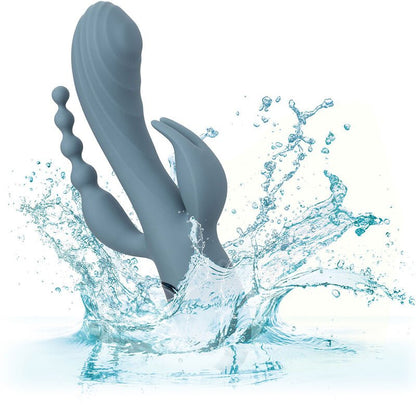 CALEXOTICS - VIBRADOR TRIPLO ECSTASY CINZA - Infernum Store