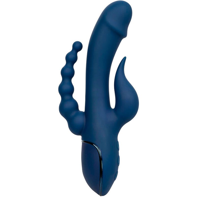 CALEXOTICS - VIBRADOR TRIPLO ORGASM AZUL - Infernum Store