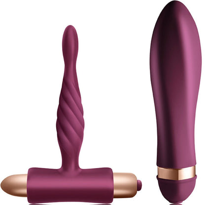 CLIMAXIMUM - KIT DARE VIBRADOR TORCIDO + PLUG ANAL INICIANTES - Infernum Store