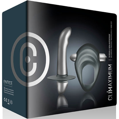 CLIMAXIMUM - KIT ENTICE ANEL PENIANO + VIBRADOR DE PRÓSTATA INICIANTES - Infernum Store