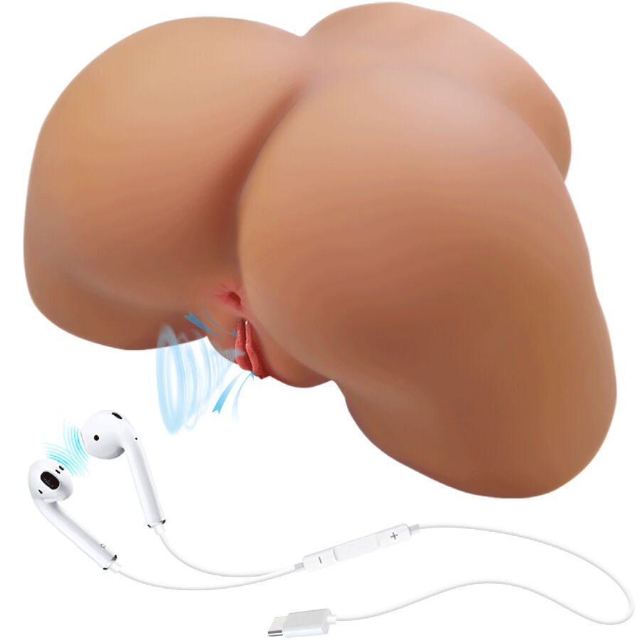 CRAZY BULL - ILANA REALISTIC FEMALE BUTT VIBRATOR AND SUCKER WITH SOUND 6.8 KG - Infernum Store
