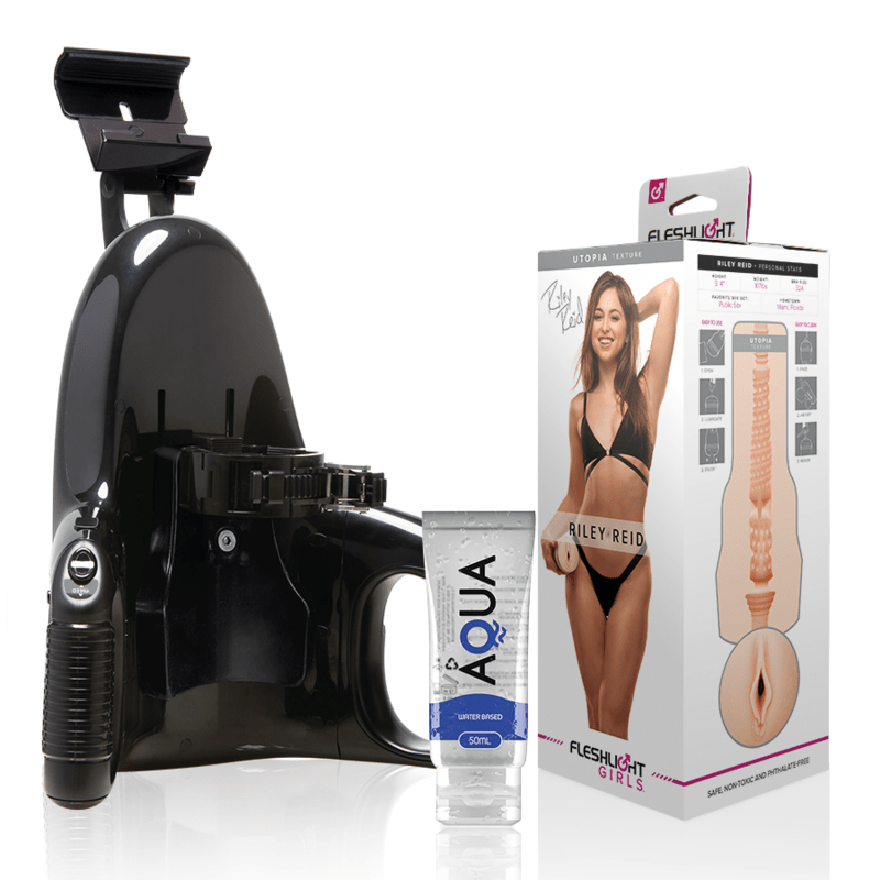 FLESHLIGHT - VAGINA RILEY REID UTOPIA + LANÇAMENTO UNIVERSAL + LUBRIFICANTE AQUA QUALITY 50 ML - Infernum Store