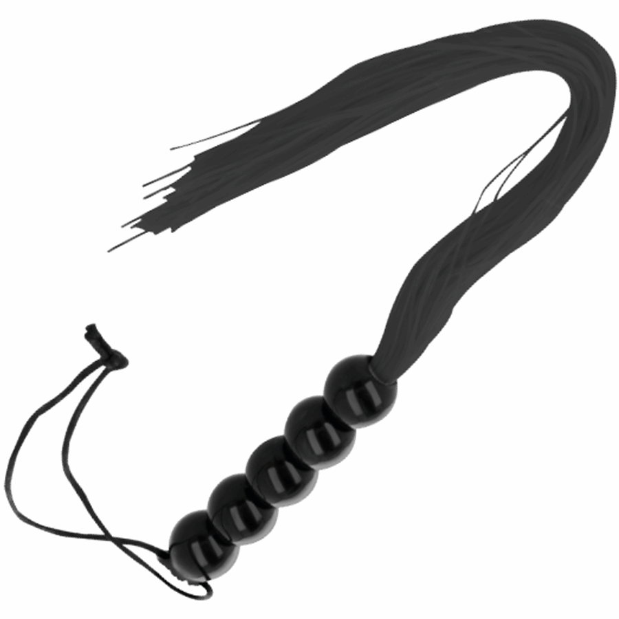 DARKNESS - CHICOTE DE BONDAGE PRETO FINO - Infernum Store