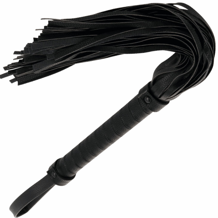 DARKNESS - CHICOTE BONDAGE PRETO 42CM COURO - Infernum Store