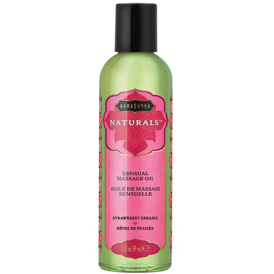 KAMASUTRA - ÓLEO DE MASSAGEM NATURAL MORANGO DREAMS 59 ML - Infernum Store