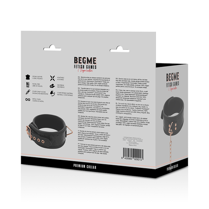 BEGME - BLACK EDITION PREMIUM COLAR DE COURO VEGAN