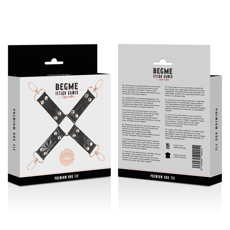 BEGME - BLACK EDITION HOG TIE DE COURO VEGANO