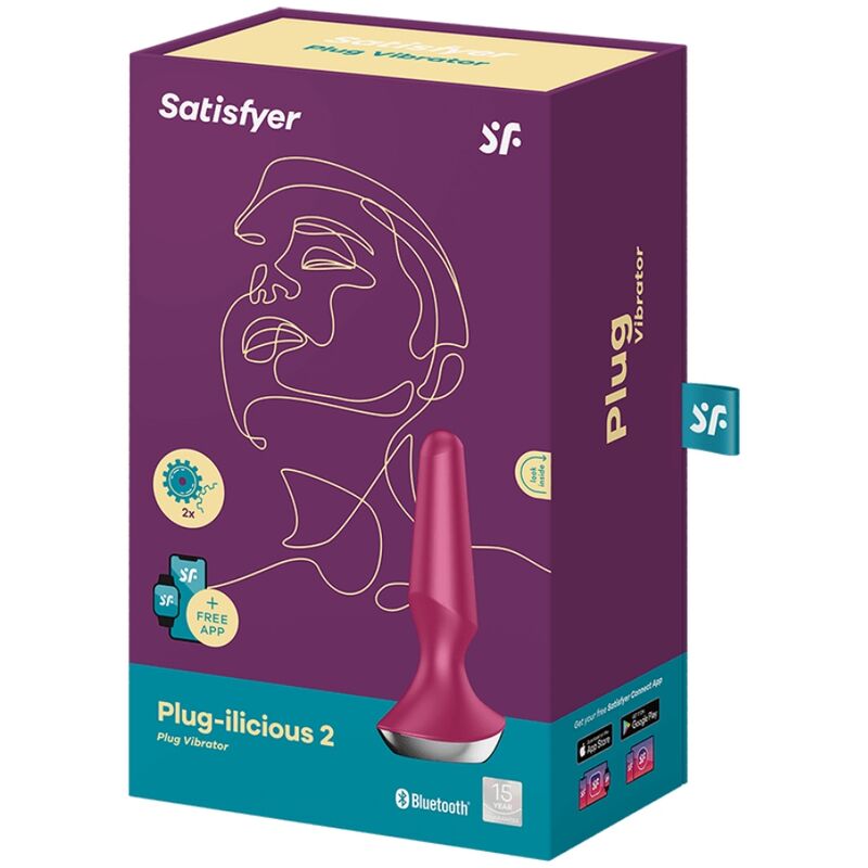 SATISFYER - VIBRADOR PLUG ILICIOUS 2 PLUG BERRY