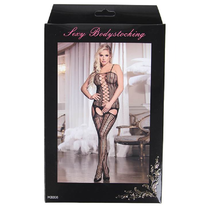 QUEEN LINGERIE - BODYSTOCKING COM ABERTURA S/L