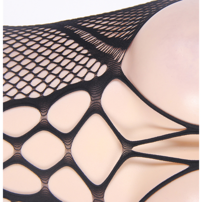 QUEEN LINGERIE - HALTER NECK E OPEN BACK BODYSTOCKING S/L