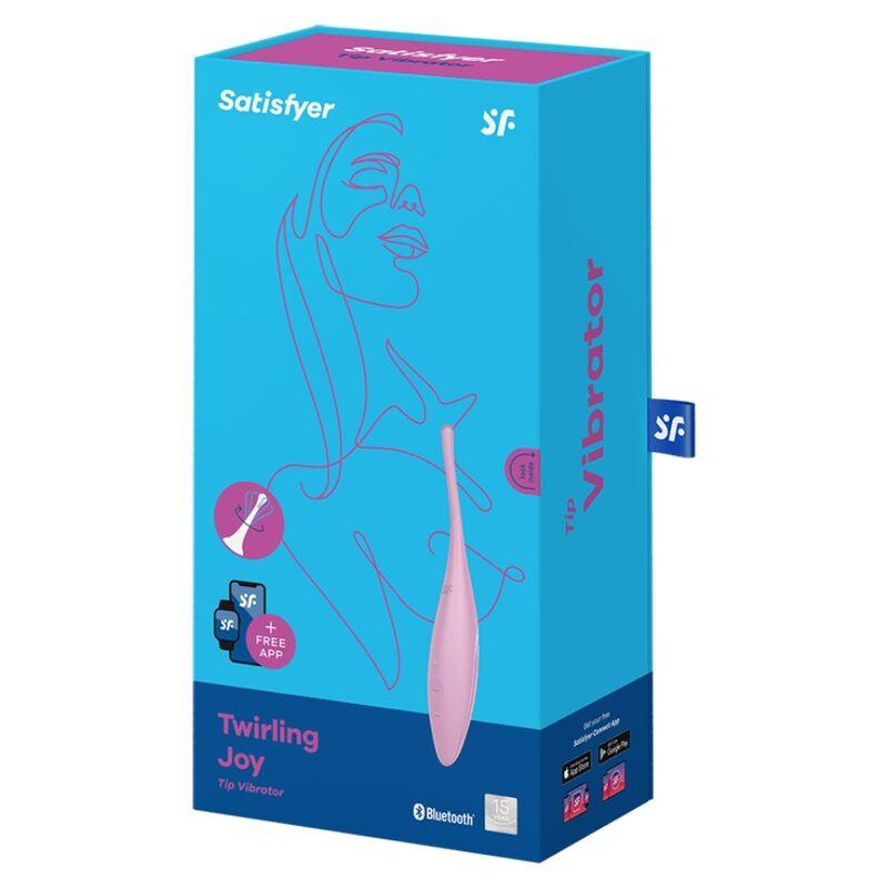 SATISFYER TWIRLING JOY CLIT TIP VIBRATOR - PINK