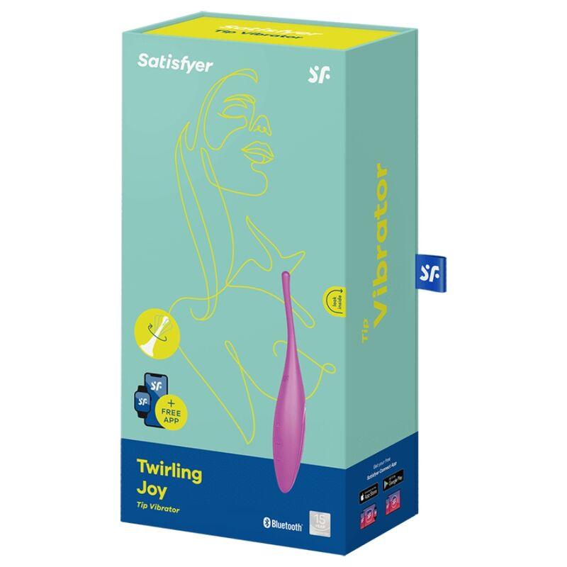 SATISFYER TWIRLING JOY CLIT TIP VIBRATOR - FUCHSIA