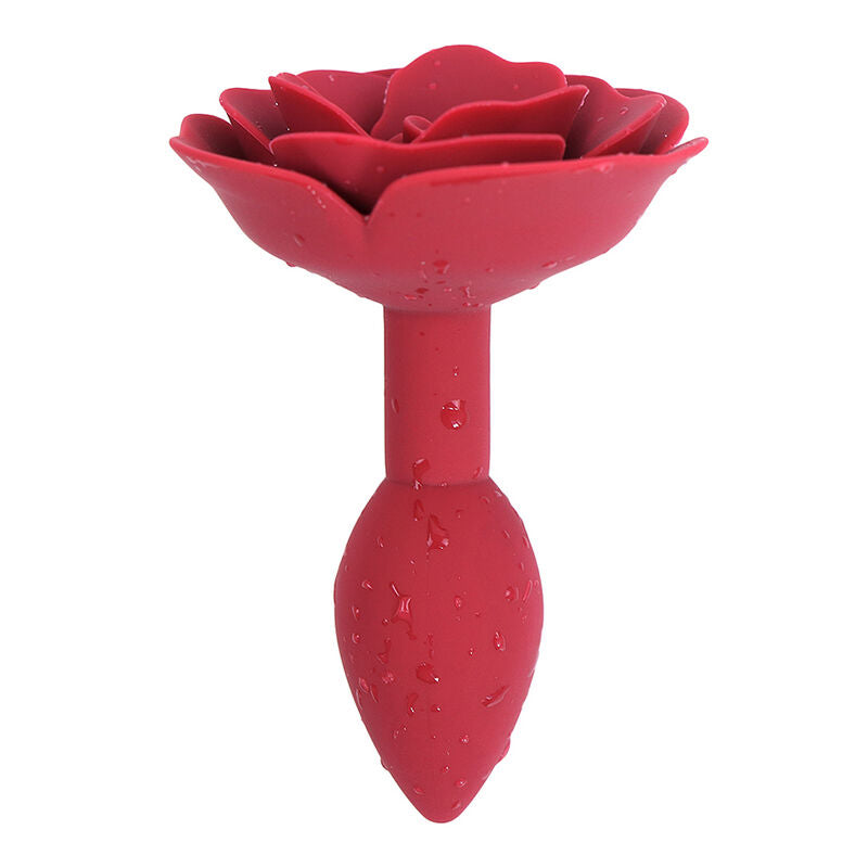 OHMAMA FETISH - PLUG ANAL DE SILICONE ROSA VERMELHO