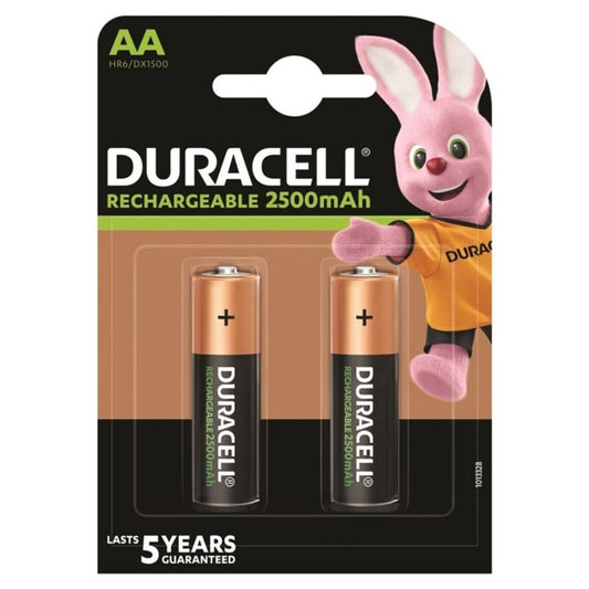 DURACELL - BATERIA RECARREGVEL HR6 AA 2500mAh 2 UNIDADE