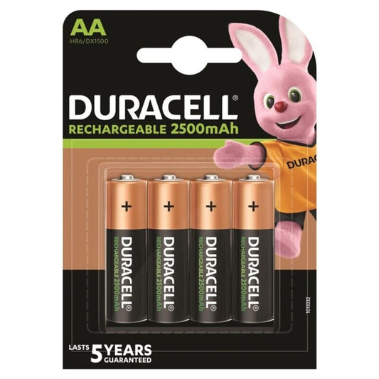 DURACELL - BATERIA RECARREGVEL HR6 AA 2500mAh 4 UNIDADE