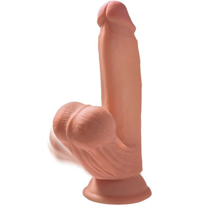 KING COCK - PLUS BOLAS DE BALANO DE DILDO 3D 15.2 CM - Infernum Store