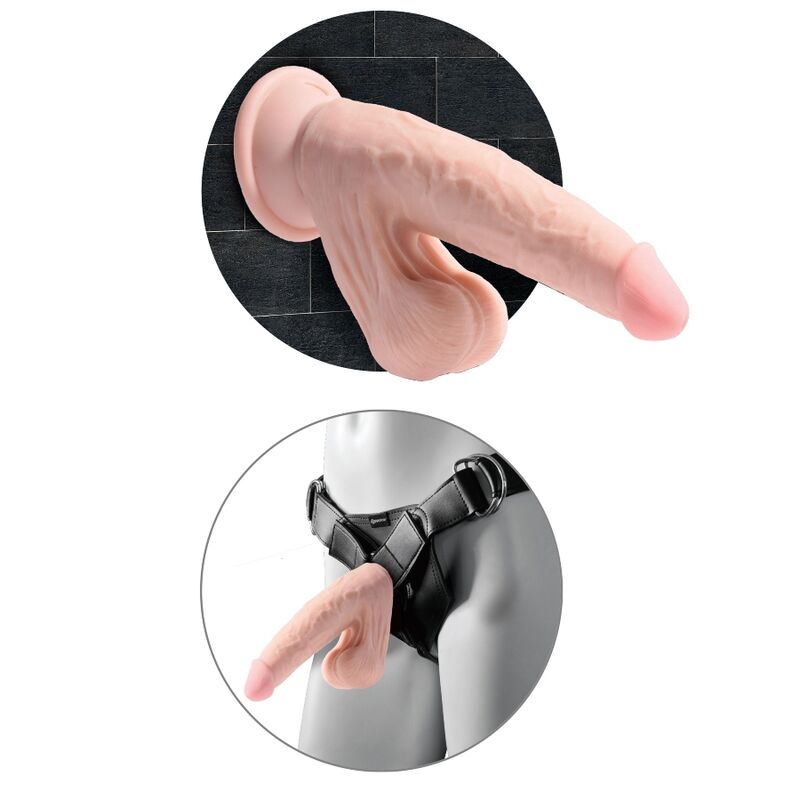 KING COCK - PLUS BOLAS DE BALANO DE DILDO 3D 12.7 CM - Infernum Store