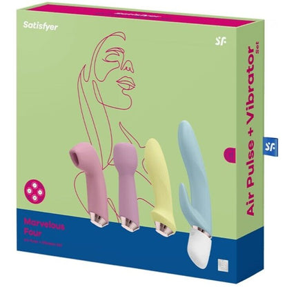 SATISFYER - MARVELOUS FOUR CONJUNTO VIBRADOR E PULSO DE AR