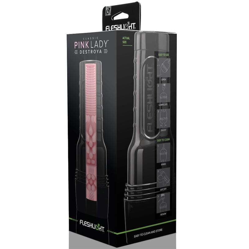 FLESHLIGHT - MASTURBADOR CLSSICO ROSA LADY DESTROYA - Infernum Store