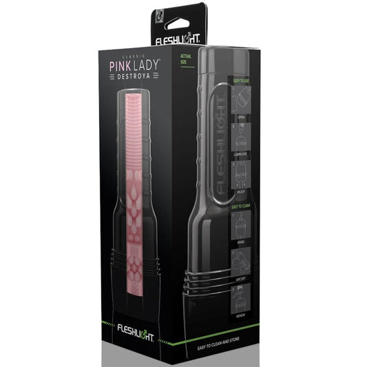 FLESHLIGHT - MASTURBADOR CLSSICO ROSA LADY DESTROYA - Infernum Store