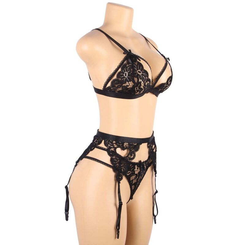 SUBBLIME SET - TRES PIEZAS SUJETADOR + LIGUERO + TANGA L/XL