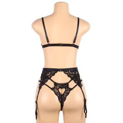 SUBBLIME SET - TRES PIEZAS SUJETADOR + LIGUERO + TANGA L/XL