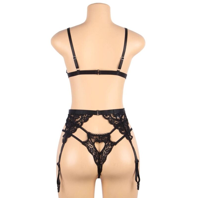SUBBLIME SET - TRES PIEZAS SUJETADOR + LIGUERO + TANGA L/XL