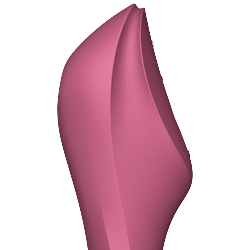 SATISFYER - VIBRADOR DE PULSO DE AR CURVY TRINITY 3 VERMELHO