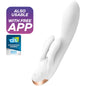 SATISFYER - APLICATIVO VIBRADOR DOUBLE FLEX BRANCO